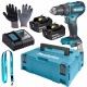 Makita DHP485RFJ wiertarko-wkrętarka 18B BL udar 2xaku 3Ah