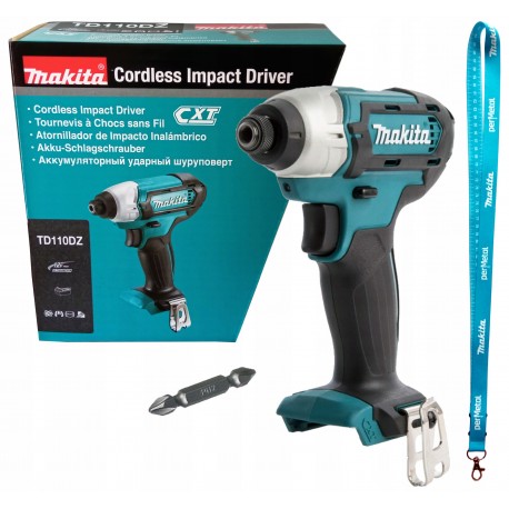 Makita td110dz zakrętarka udarowa akumulatorowa cxt 10,8v / 12v 1/4" 110 Nm 0 – 2 600 min⁻¹