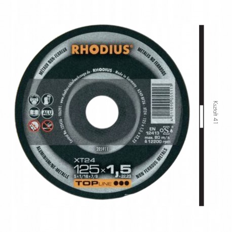 Rhodius 205914 tarcza do cięcia metalu 230x1,9x22,23 xt 24