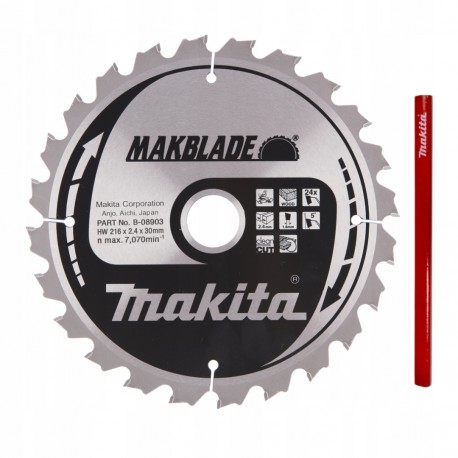 Makita b-08903 tarcza do cięcia drewna makblade t.C.T, 216 x 30 mm, 24 z