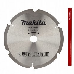 MAKITA D-72089 Tarcza do sidingu i płyt włókno-cementowych 260x30mm, 6 zębów