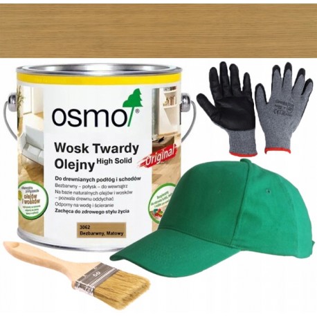 Osmo 3062 wosk twardy olejny bezbarwny matowy 3l naturalna ochrona drewna