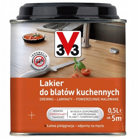 V33 lakier do blatów kuchennych 0,5l bezbarwny