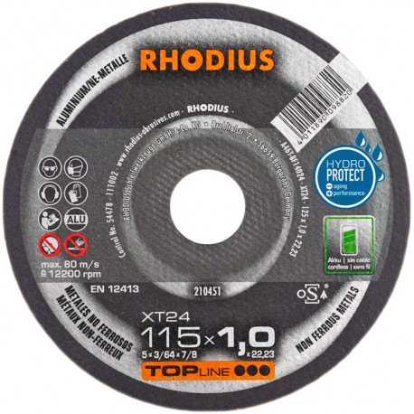 Rhodius XT24 TOP 125x1,0 tarcza do cięcia aluminium
