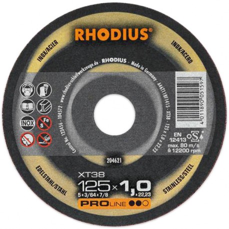 Rhodius XT38 PRO 125x1,0 tarcza do cięcia stali