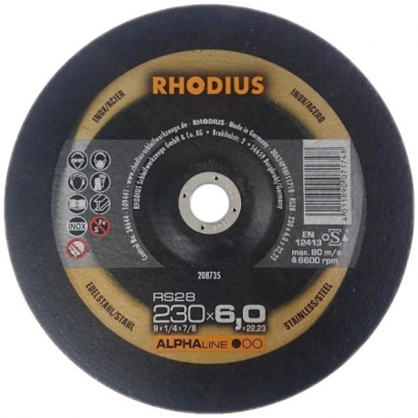 Rhodius RS28 Alpha 230x6,0 tarcza ścierna