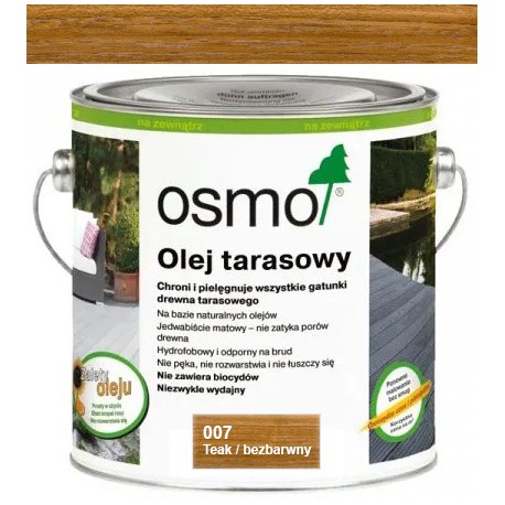 Osmo olej do tarasów 007 Teak bezbarwny 2,5L