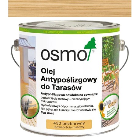Osmo olej do tarasów 430 bezbarwny antypoślizgowy tarasowy 2,5l