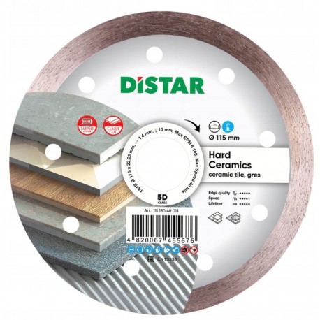 Distar Tarcza Diamentowa Hard Ceramics Do Ceramiki 115x1,4x10
