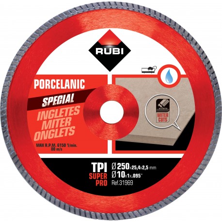 Rubi 31969 tarcza TPI 250 SUPERPRO na mokro ukosowanie