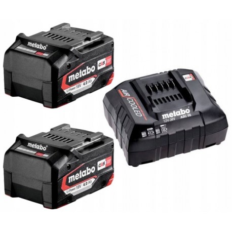 Metabo Zestaw Zasilający 2x Akumulator 4ah 18v Lipower +ładowarka Asc55 Cas