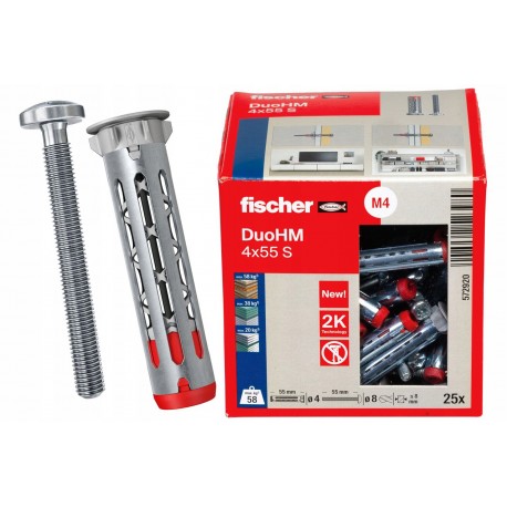 Fischer Duohm 4x55 Kołek Rozporowy Z Łbem Stożk