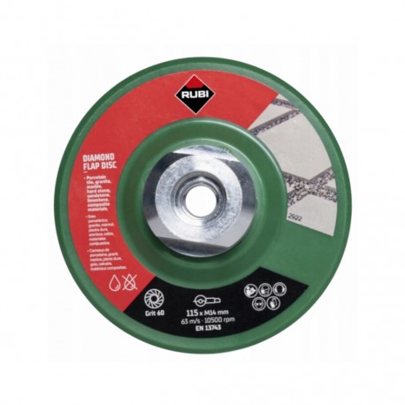 Rubi Tarcza Diamentowa Elastyczna Flap Disc 50/60 Zgrubny 115mm