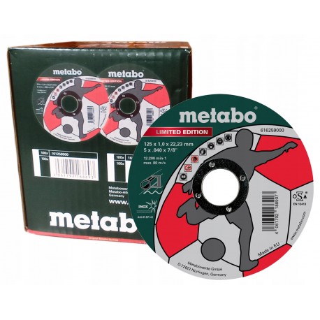 Metabo Tarcza Tnąca Inox Do Stali 125x1x22.2 X100