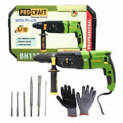 Procraft Bh1100 Młotowiertarka Sds Plus 900w 1250rpm 5000 Udarów