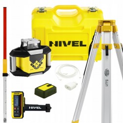 Nivel System Nl300r Digital Niwelator Obrotowy Czerwony Zestaw Łata Ls24 Statyw Sjj1