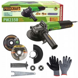 Procraft Pw2350 Szlifierka Kątowa 125mm1300w Bezszczotkowa Mocna