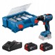 Bosch Gsr 18v-65 Wiertarko Wkrętarka 18v 2x4ah Ładowarka Walizka Osprzęt