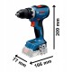 Bosch Gsr 18v-65 Wiertarko Wkrętarka 18v 2x4ah Ładowarka Walizka Osprzęt