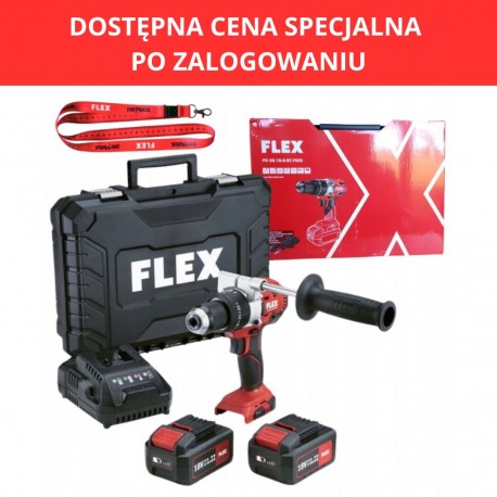 Flex wiertarko wkrętarka udarowa pd 2g 18.0-ec fs55bc/5.0 75nm 2xaku 18v