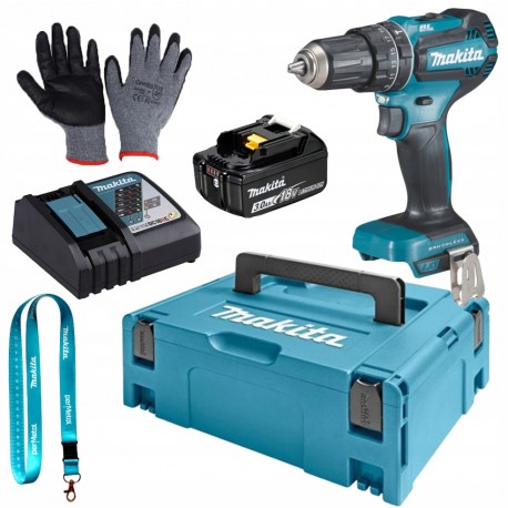 Makita dhp485rf1j wiertarko-wkrętarka 18v bl udar 1xaku 3ah makpac