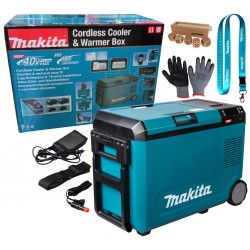 Makita cw004g chłodziarko-ogrzewacz lodówka turystyczna 40vmax • 18v • 29 l • -18° c do +60° c