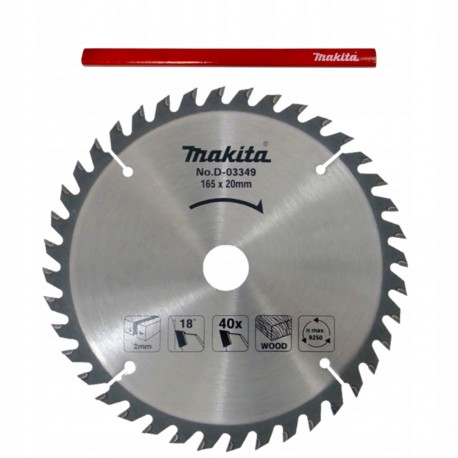 Makita d-03349 tarcza do drewna 165x20mm 40z