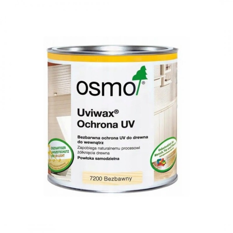 Olej Do  Drewna Ochronny - Ochrona Przed UV  Uviwax Osmo 7200 125ml 0,125l Bezbarwny