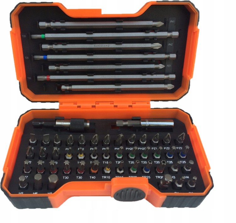Bahco 59/s54bc Zestaw Bitów 54 Szt Uchwyty Adapter 1/4"