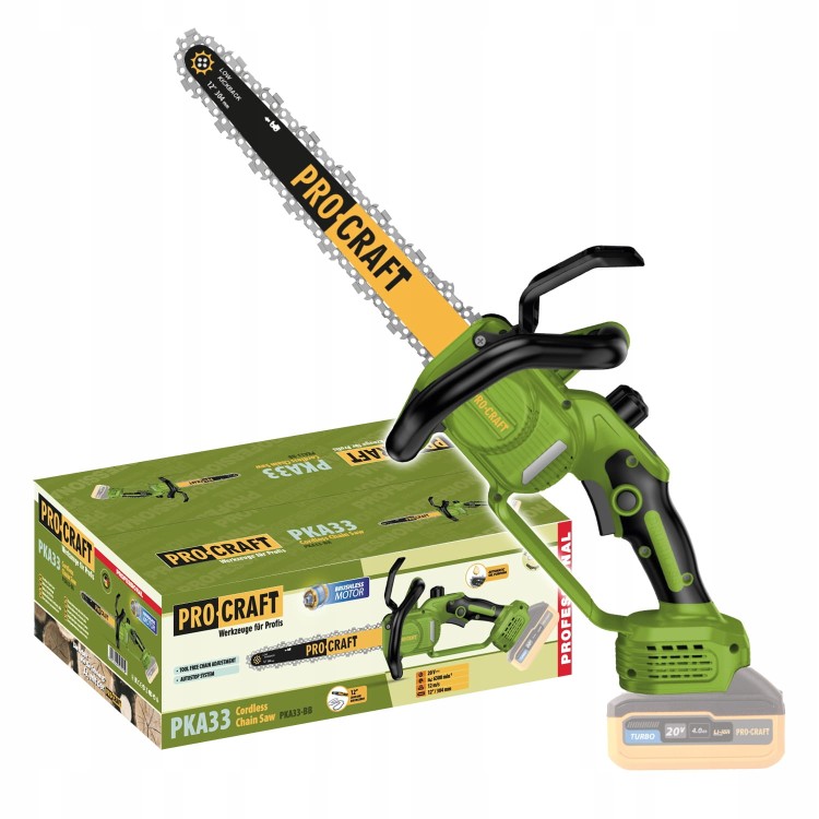 Procraft Pka33-bb Piła Łańcuchowa Akumulatorowa 20v 12" Bezszczotkowa Body
