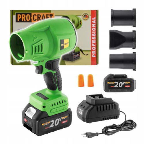Procraft Pb18 Dmuchawa Akumulatorowa 20v 3ah Bezszczotkowa 372m3/h