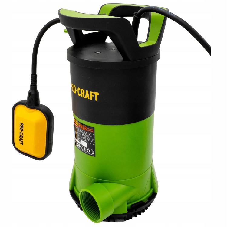 Procraft Pn28 Pompa Zanurzewniowa Do Czystej I Brudnej Wody 750w 8m