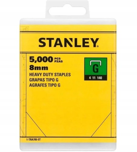 Stanley zszywki 8 mm Typ G 5000 sztuk TRA705-5T