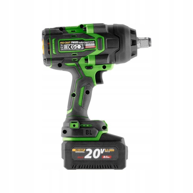 Procraft Pwa90 Akumulatorowy Klucz Udarowy 3/4" 20v 2100 Nm