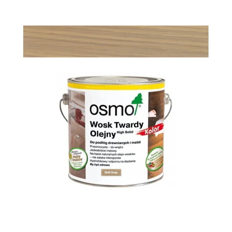 Osmo wosk twardy olejny 3040 kolor biały 2,5L