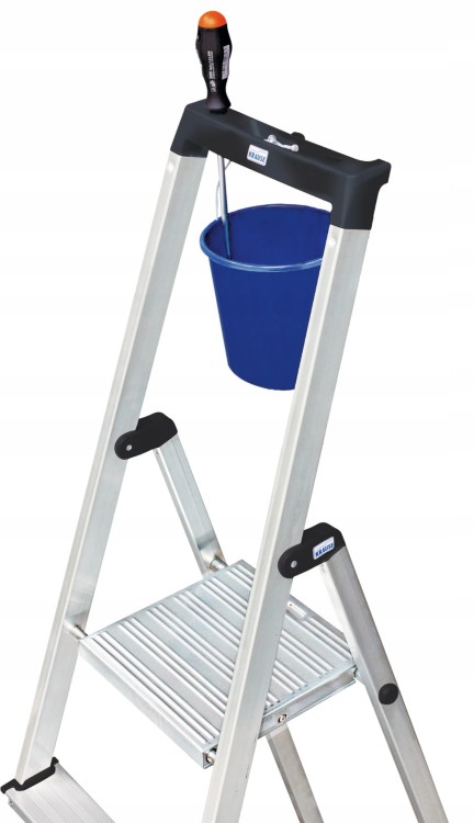 Krause 126252 Solidy Drabina Aluminiowa 7 Stopni Z Platformą 3,5 M