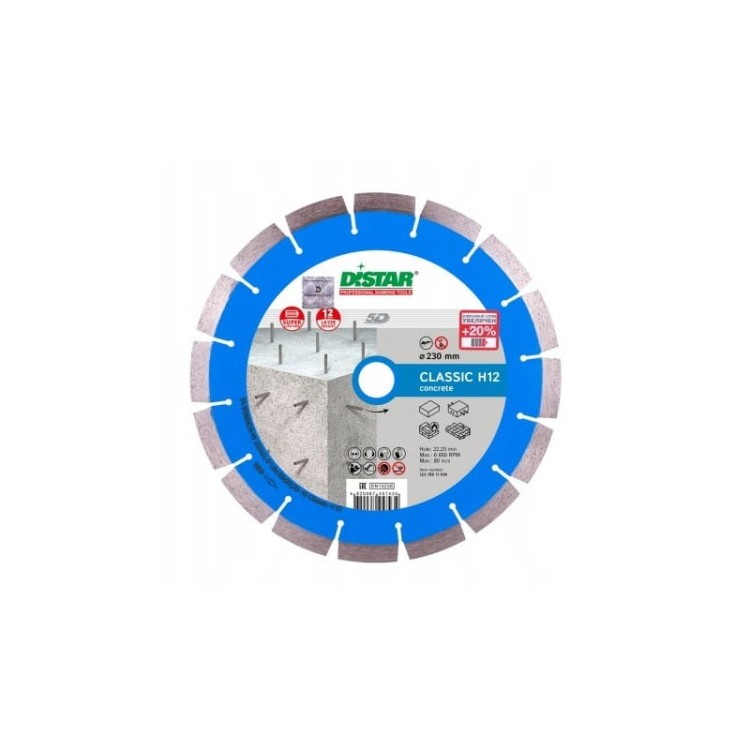 Distar Tarcza Diamentowa Do Betonu Classic H12 125x2,2
