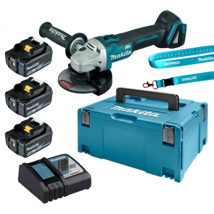 Makita Dga504rt3j Szlifierka Kątowa 125mm 18v 3xaku 5ah