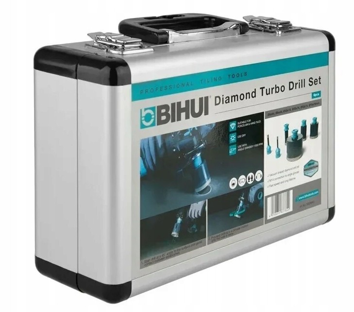 Bihui DBDMS6 Zestaw Otwornic Diamentowych M14 6 Szt Walizka 25,35,40,45,50,68