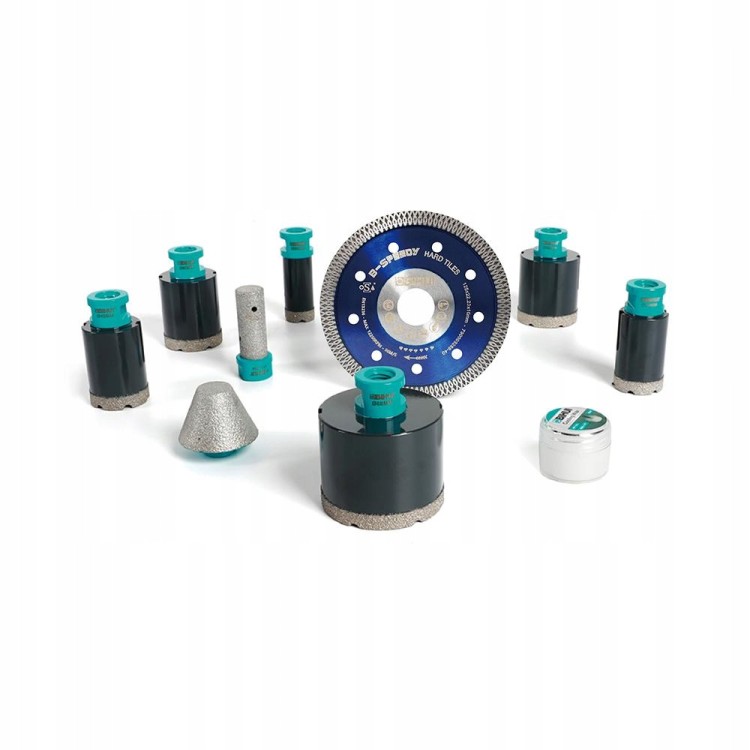 Bihui DBDMS10 Walizka Zestaw Narzędzi Diamentowych M14 25-68mm 10el