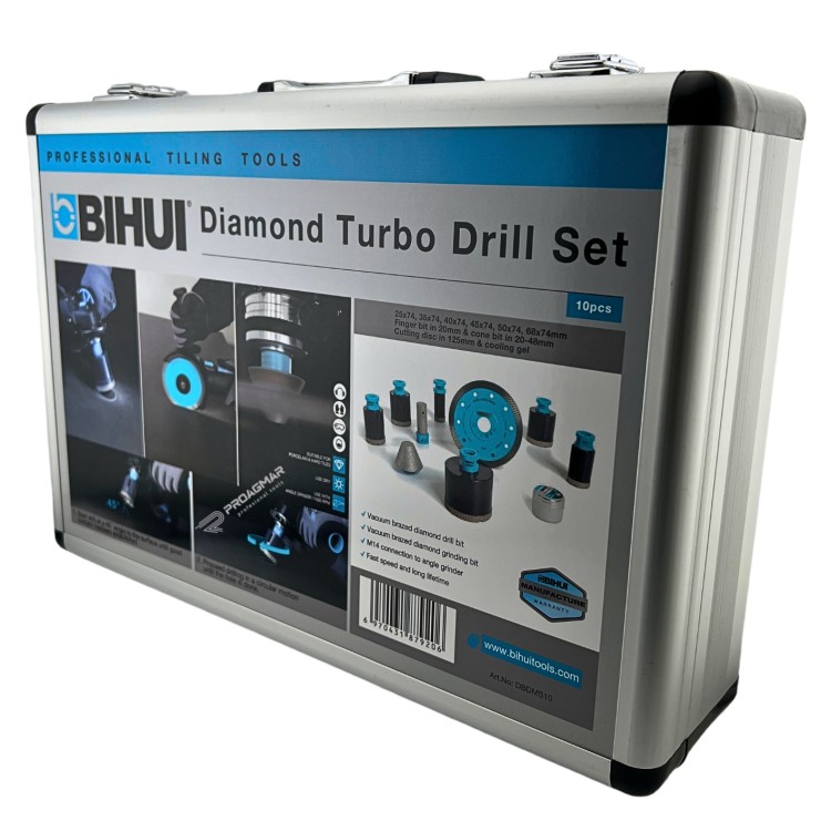 Bihui DBDMS10 Walizka Zestaw Narzędzi Diamentowych M14 25-68mm 10el