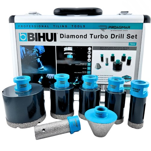 Bihui DBDMS7 Zestaw Otwornic Diamentowych Walizka M14 25-68mm