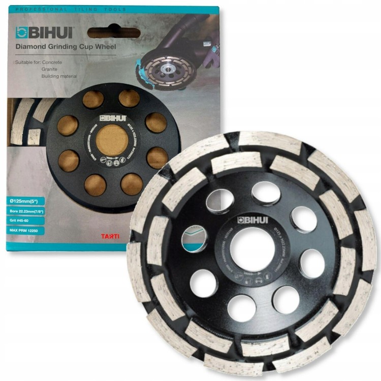 Bihui DCWD5 Tarcza Diamentowa Garnkowa 125mm Dwurzędowa