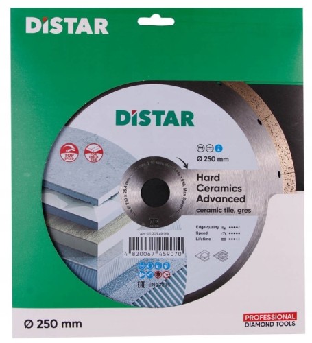 Distar 1A1R Hard Ceramics Advanced 250x1,5x25,4 Tarcza Diamentowa Do Gresu