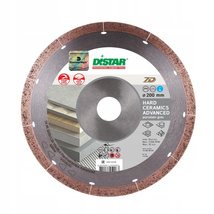 Distar 1A1R Hard Ceramics Advanced 250x1,5x25,4 Tarcza Diamentowa Do Gresu