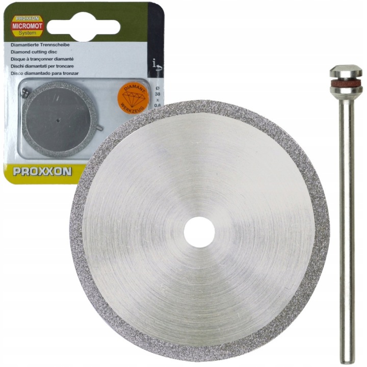 Proxxon PR28842 Tarcza Diamentowa 38mm 0,6mm + Trzpień Do Ceramiki Szkła