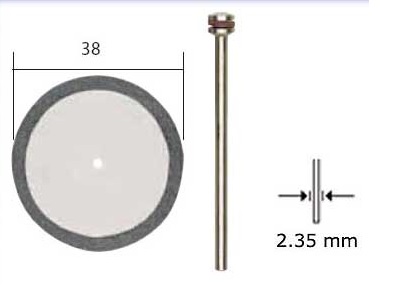 Proxxon PR28842 Tarcza Diamentowa 38mm 0,6mm + Trzpień Do Ceramiki Szkła