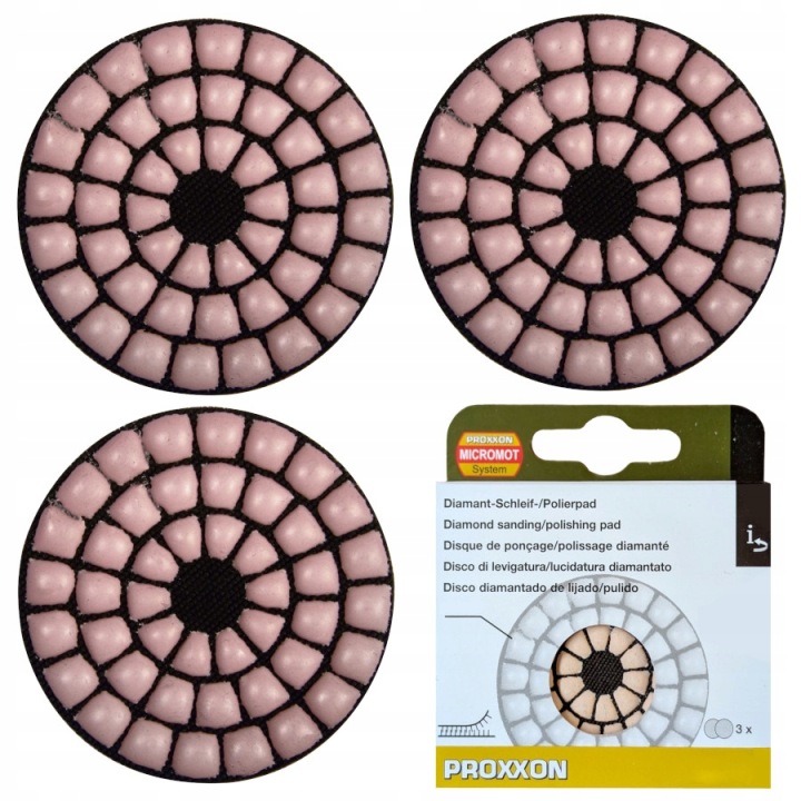 Proxxon PR28658 Tarcze Diamentowe 50mm P200 Do Wp/e Wp/a 3 Szt