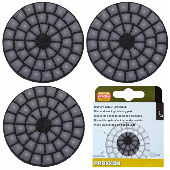 Proxxon PR28657 Tarcze Diamentowe 50mm P100 Do Wp/e Wp/a 3 Szt
