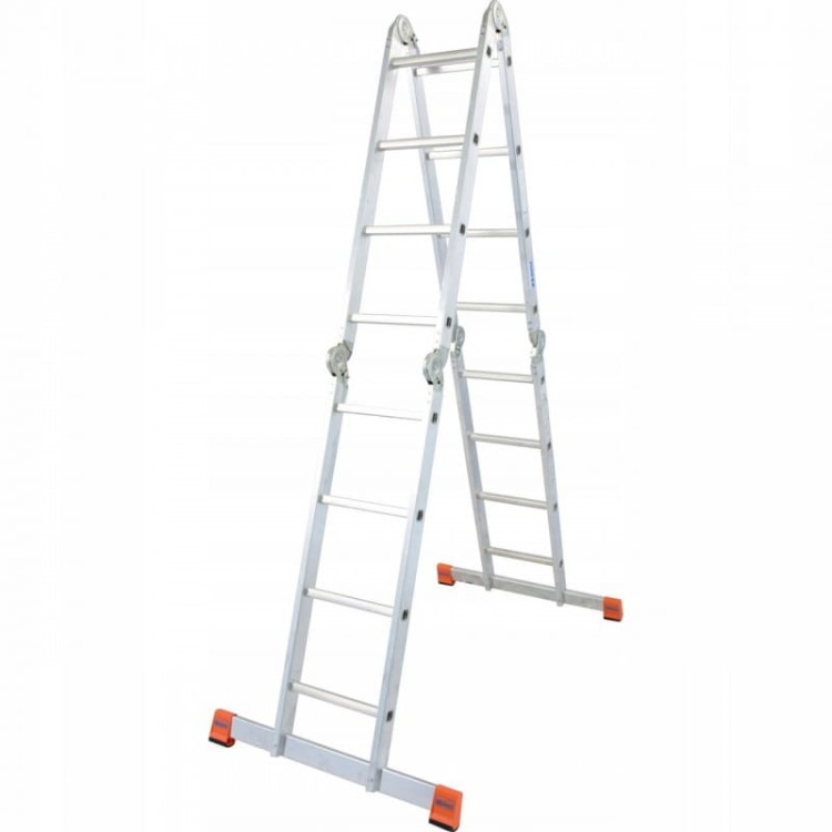 Krause 120694 uniwersalna drabina przegubowa ze szczeblami multimatic 5.5m 4x4